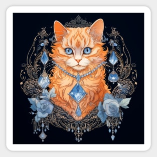 Jewelled Orange British Shorthair Sticker